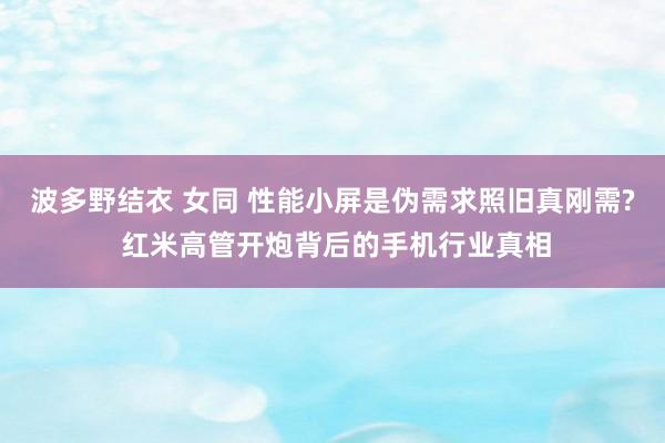波多野结衣 女同 性能小屏是伪需求照旧真刚需? 红米高管开炮背后的手机行业真相
